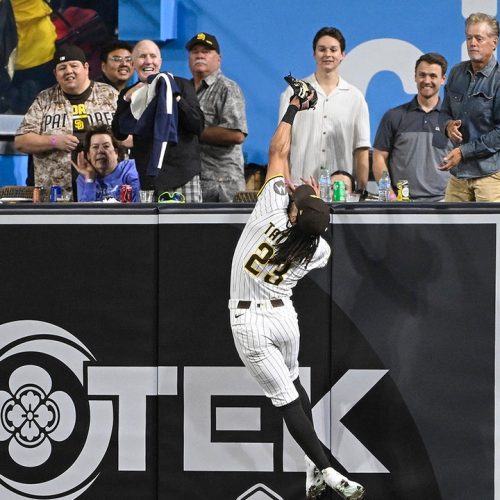 Padres’ Fernando Tatis Jr makes leaping catch