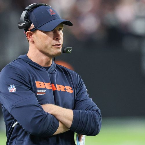 Bears’ Ben Johnson has awkward interaction with NFL reporter