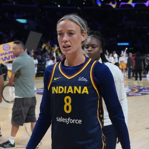 Sophie Cunningham hit by sex toy during WNBA Fever vs Sparks game